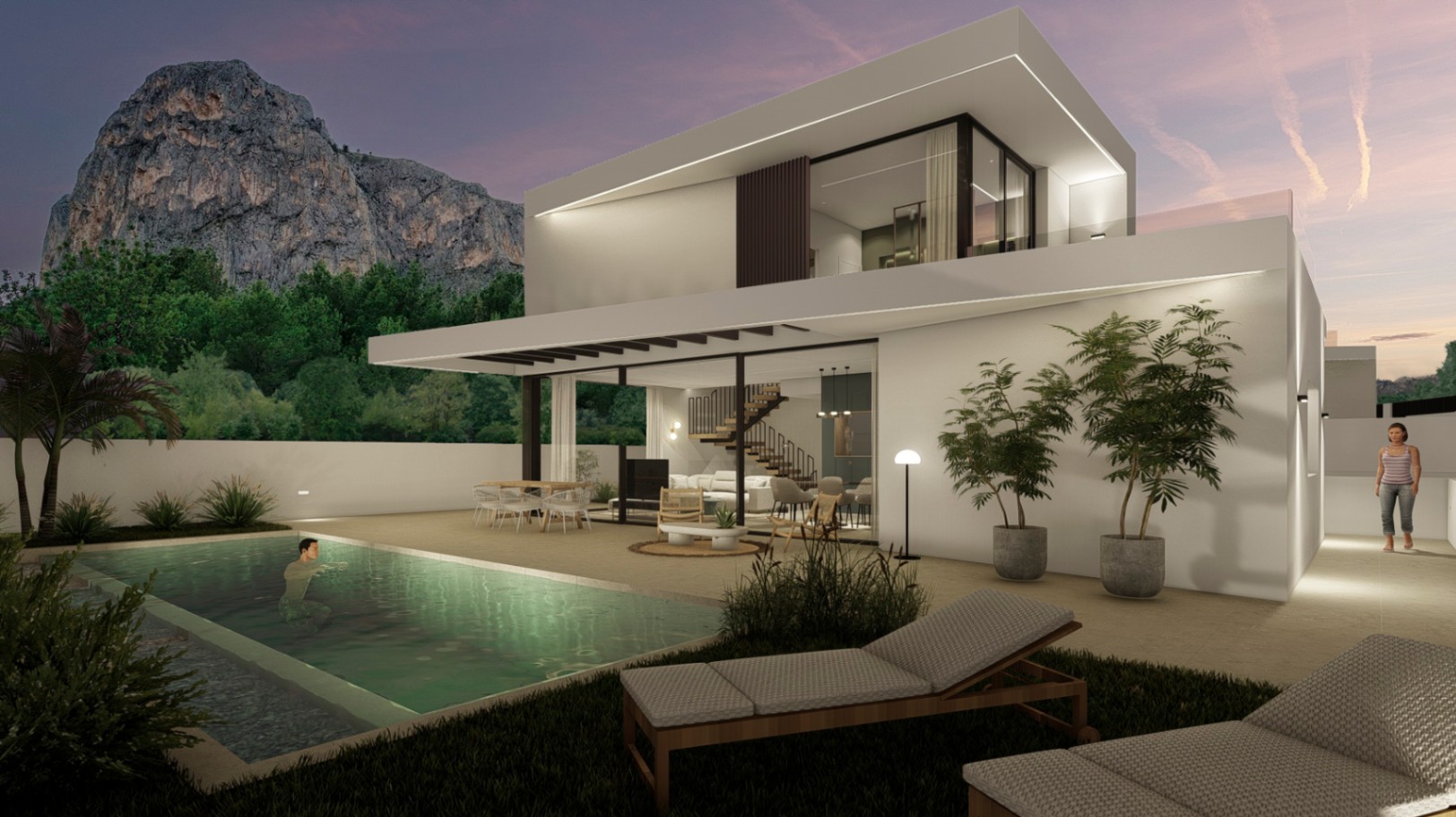 Nieuwbouw residentiële luxe villa's in Polop