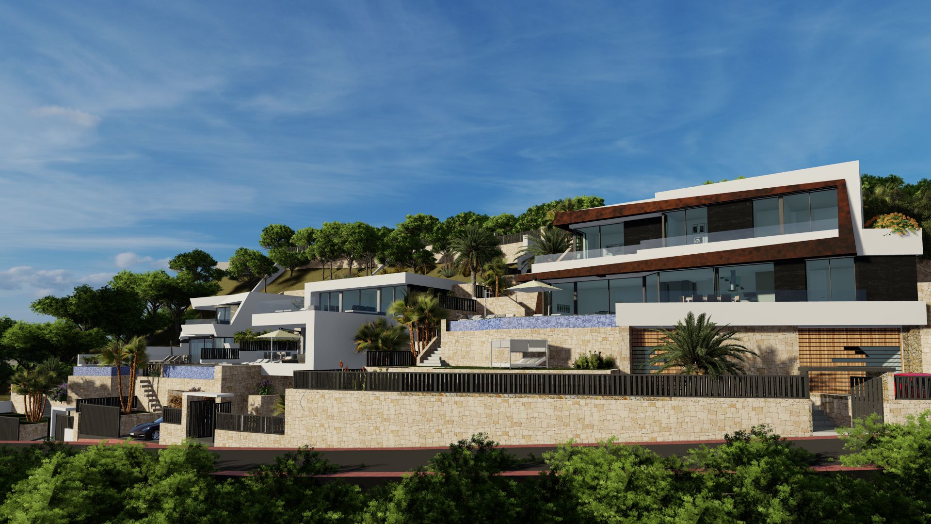 Luxe en moderne villa met panoramisch uitzicht