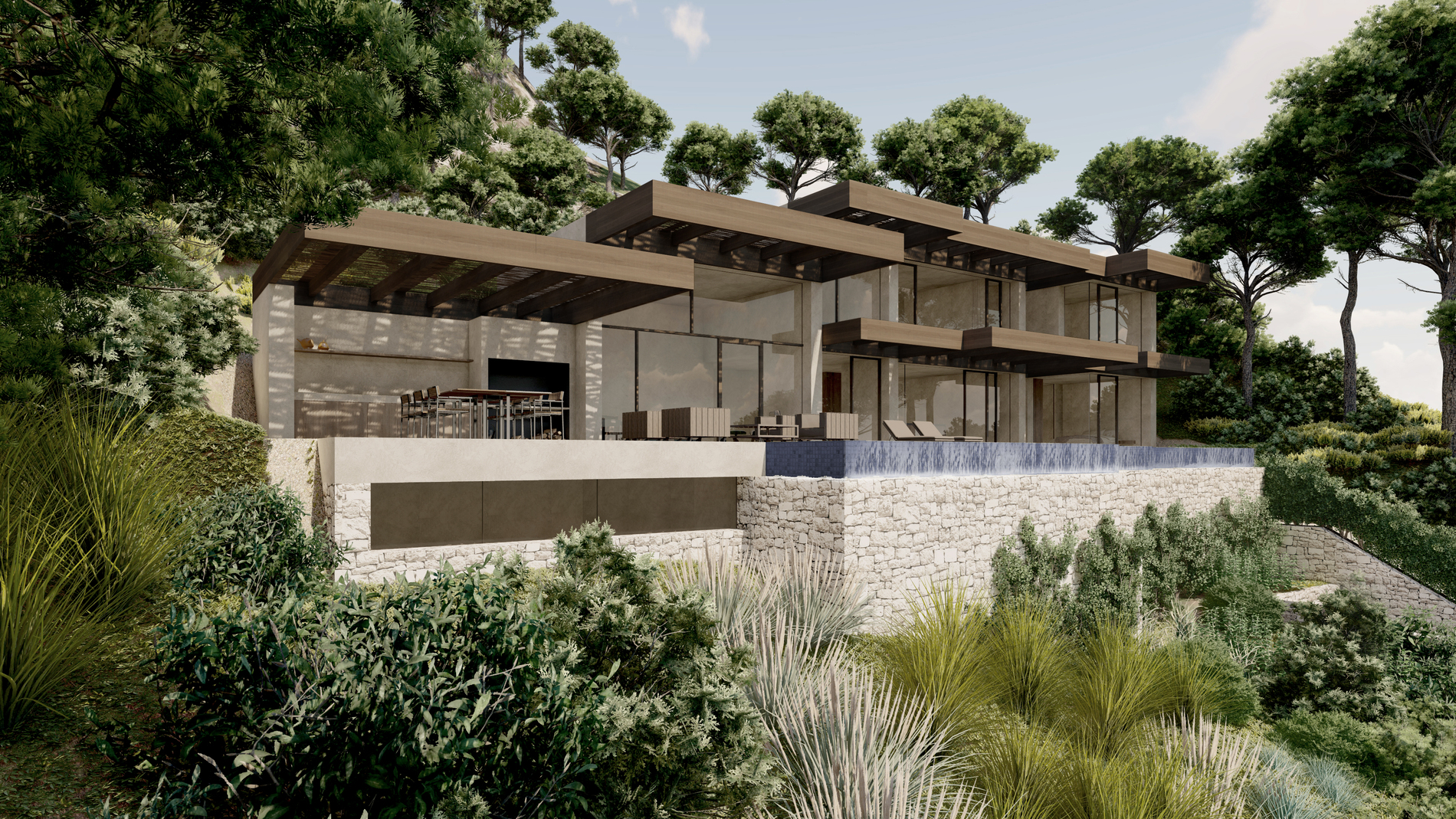 Villa de nueva construcción con vistas panorámicas al mar Mediterráneo