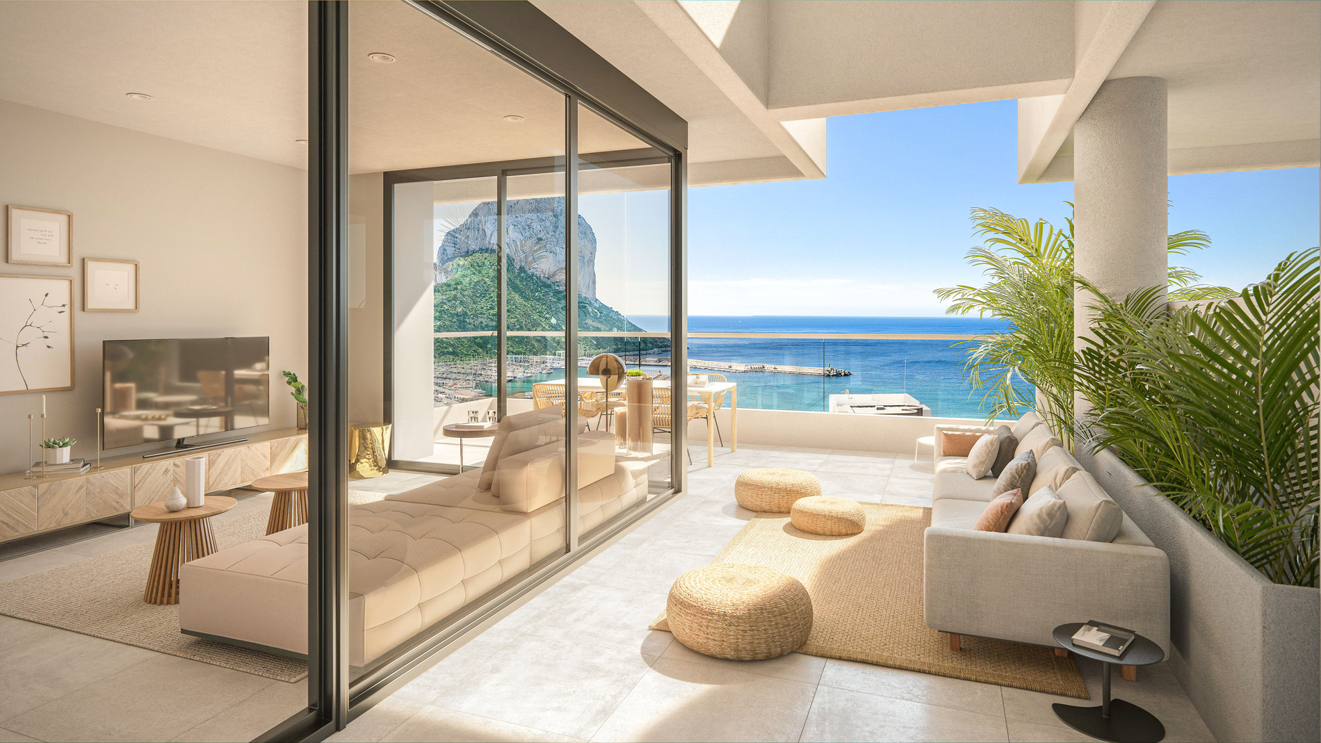 NEW APARTMENTS WITH SEA VIEWS, ON THE SECOND LINE OF THE BEACH FOR SALE IN CALPE