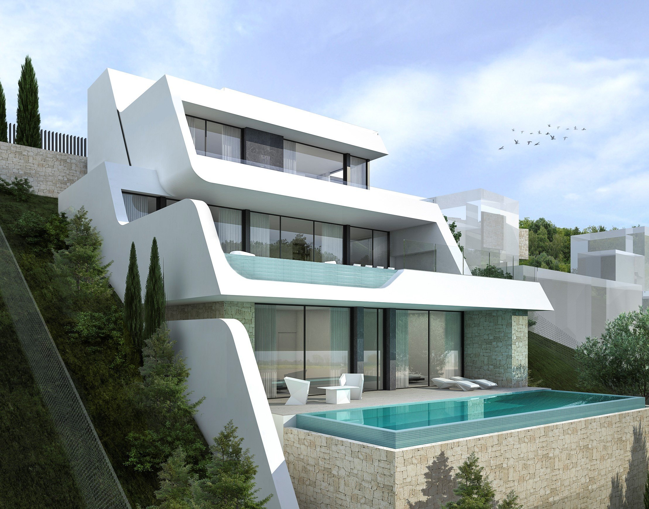 Proyecto para una villa de lujo con impresionantes vistas panorámicas sobre el mar Mediterráneo